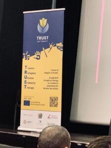Banderole du programme TRUST : Trauma Refugees Ukraine Solidarity Therapy