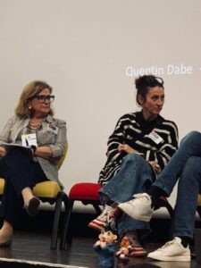 Participants à la table ronde : Laurence Fond Harmand pour TRUST et Stéphannie Lecoutre et ses poteries